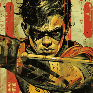 Робин. DC Comics. Средний план. Иллюстрация. Графика