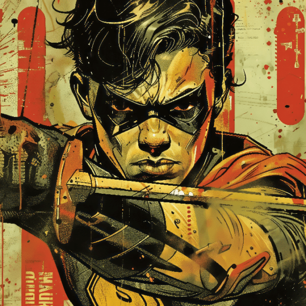 Робин. DC Comics. Средний план. Иллюстрация. Графика